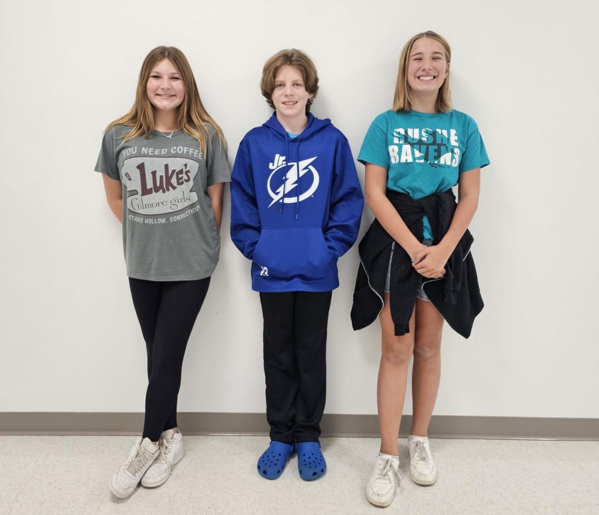 Caiden Armstrong, Brooklyn Reuther and Annie Tempelton stand strong together as they face and solve the upcoming challenges of this year. They all have enjoyed working together and planning events so far with other students.