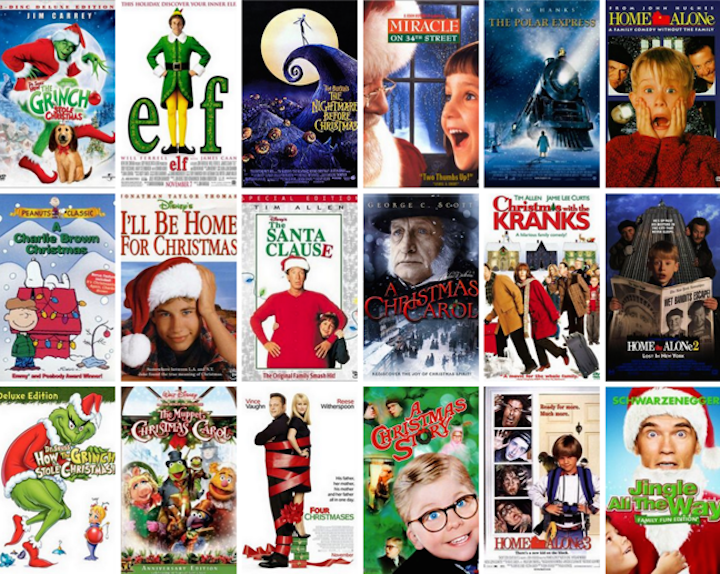 A collage of favorite holiday movies (retroreloads via DeviantArt)
